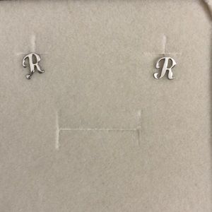 Sterling Silver R Studs